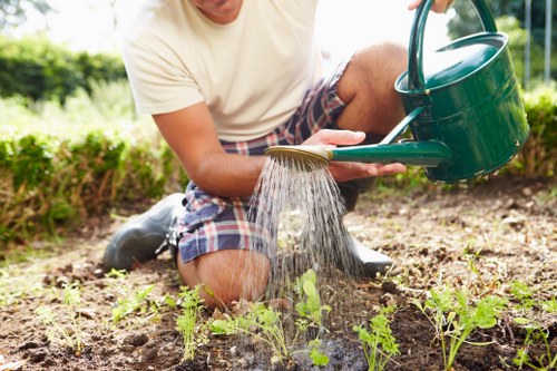 Transporting green waste from a terraced garden in Swiss Cottage